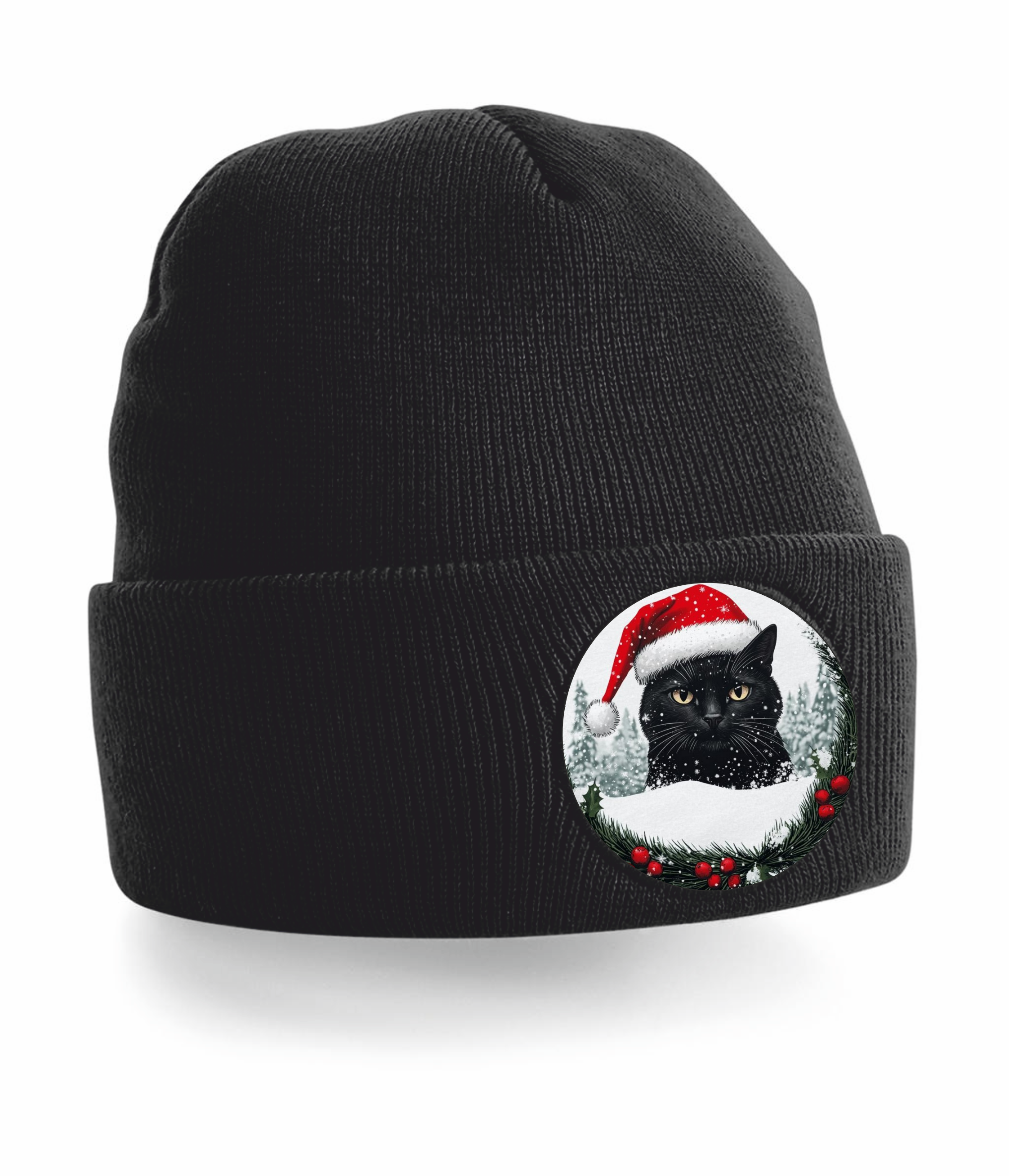 Zimní čepice Vánoční kocour